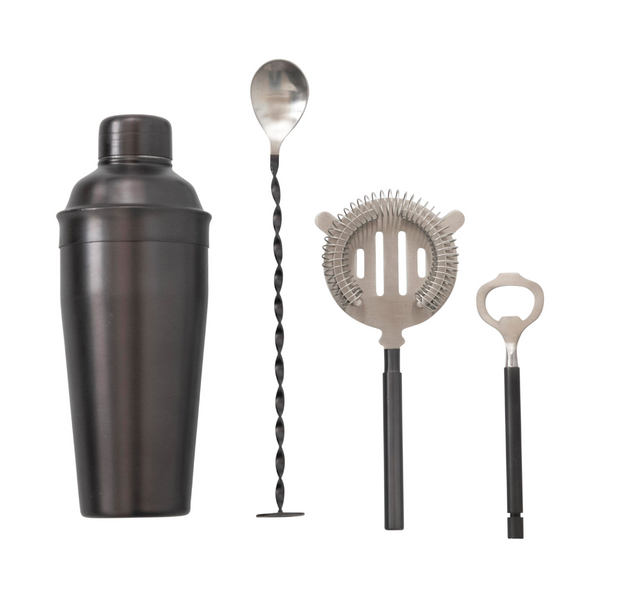 Stainless Steel Cocktail Shaker w/ Bar Tools