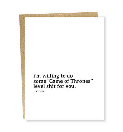 Game Of Thrones Card