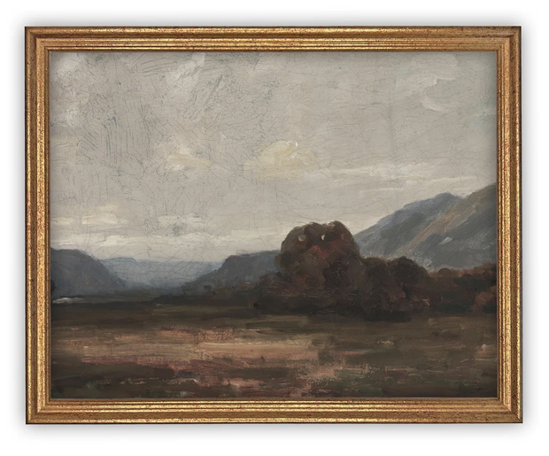 Moody Winter Landscape, two sizes