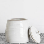 White Canister w/ Lid, two styles