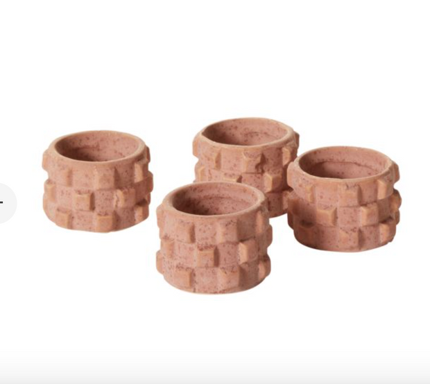 Terracotta Napkin Rings, set of 4