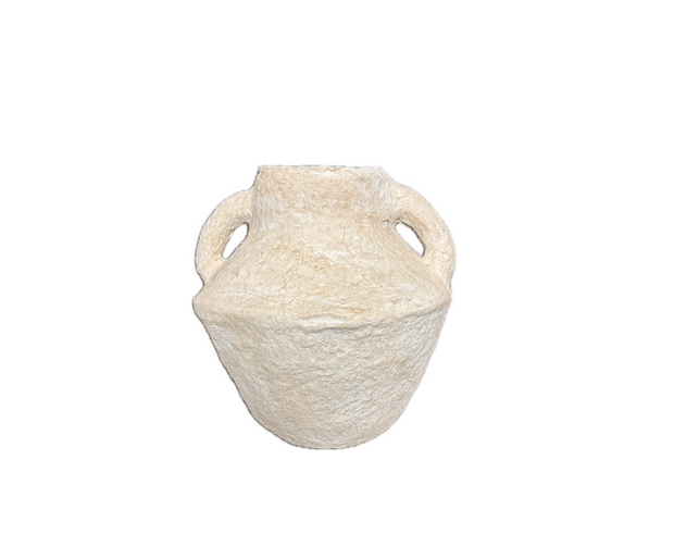 14" Paper Mache Vase w/ Handles