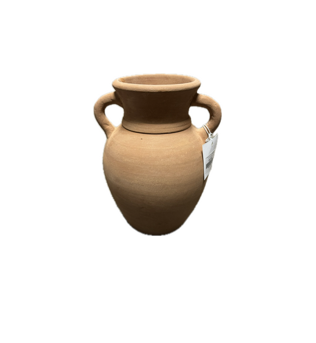 9" Natural Terracotta Vase w/ Handles