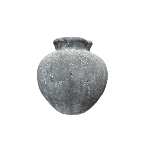 8" Charcoal Round Vase