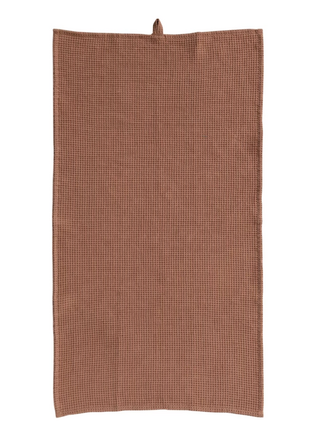 Terracotta Oversized Waffle Tea Towel