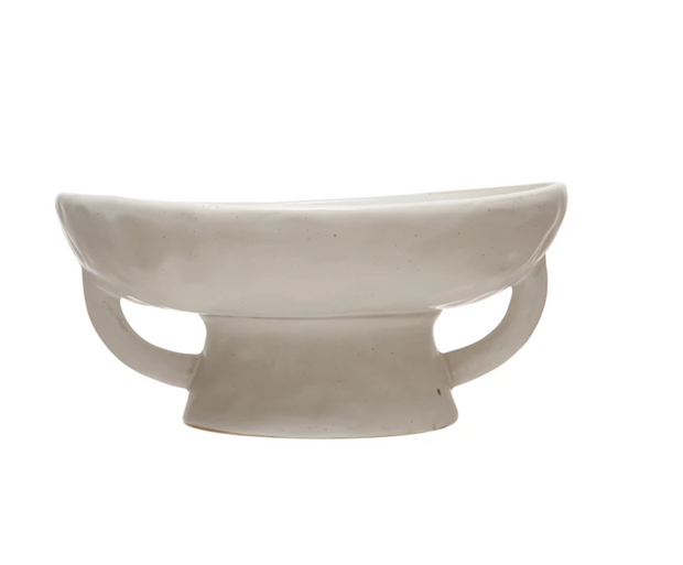 Stoneware Footed Pedestal Bowl