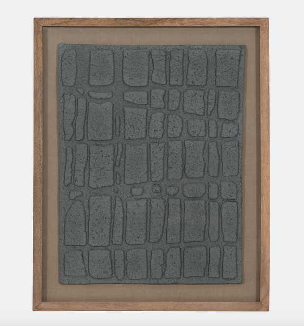 Charcoal Papermache Framed Art, 28x35