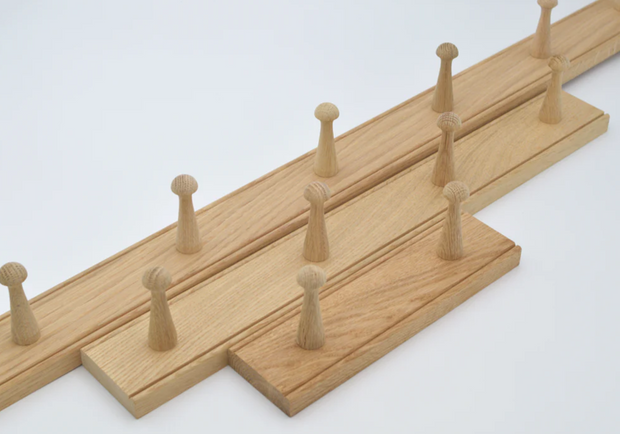 Oak Wall Rack, 6 pegs