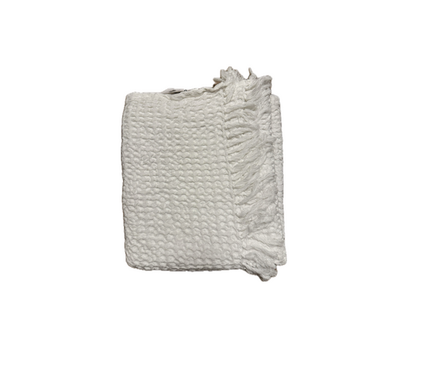 Laurena White Towel, two sizes