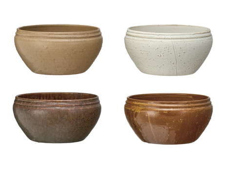 Stoneware Medium Bowl, 4 colors