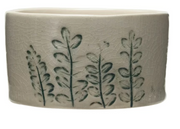 Hand-Painted Stoneware Bowl w/ Botanicals, 4 Styles