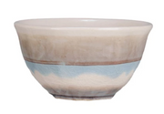 Stoneware Bowl w/ Stripes, 4 Colors