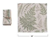 Cotton & Linen Botanical Printed Napkins, Set of 4