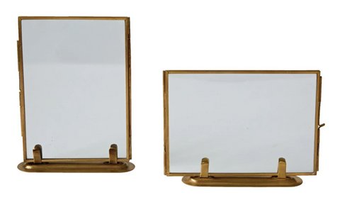 Brass and Glass Square Photo Frame, 2 styles