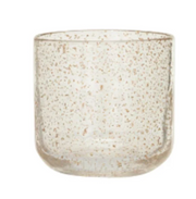 Seeded Drinking Glass w/ Gold Color Flecks, 2 sizes