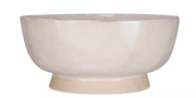 Stoneware Footed Bowl, Cream