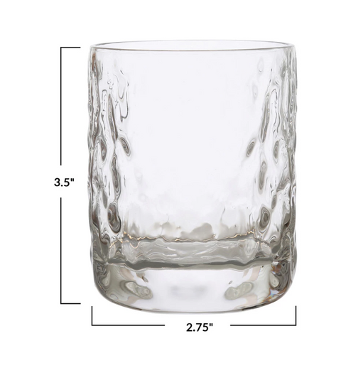 8 oz. Hammered Drinking Glass