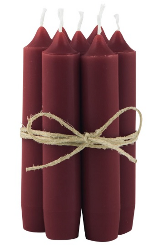 Short Pillar Candle, Rhododendron, Set of 2