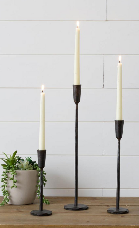 Black Iron Candle Holders, 3 sizes