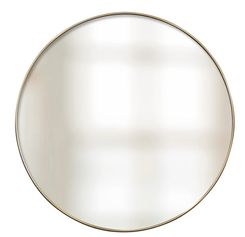 Gold Round Mirror Aluminum Frame, 2 sizes