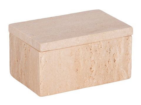 Travertine Box, Tan, 2 sizes