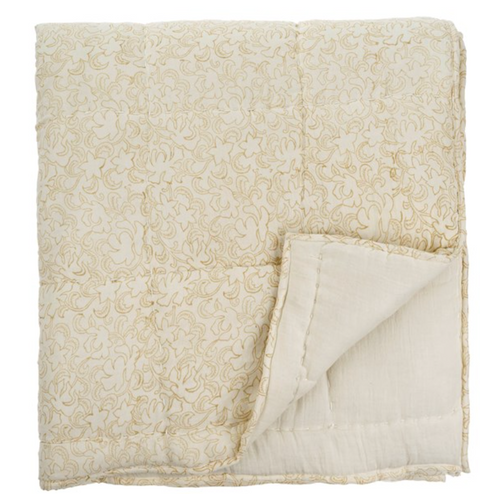 Double Gauze Block Print Queen Quilt, 2 colors