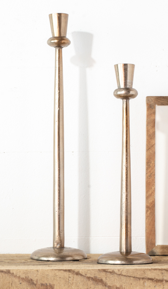 Brass Candle Holders, 2 sizes