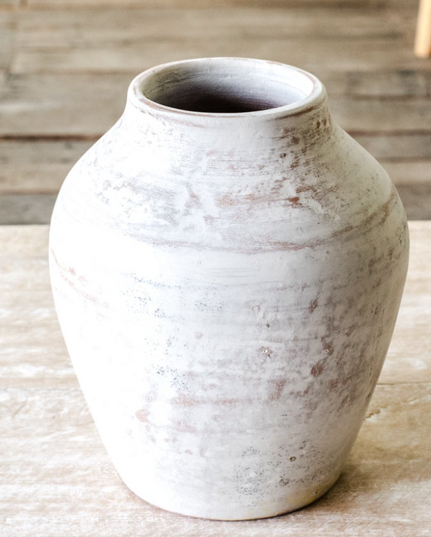 White Terra Cotta Vase