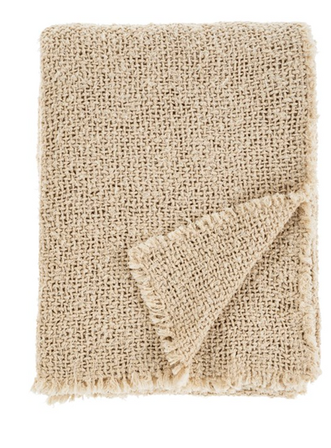 Sable Fringe Throw, Natural