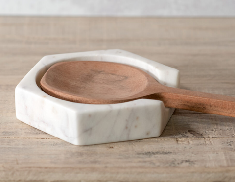 Marble Hexagon Spoon Rest