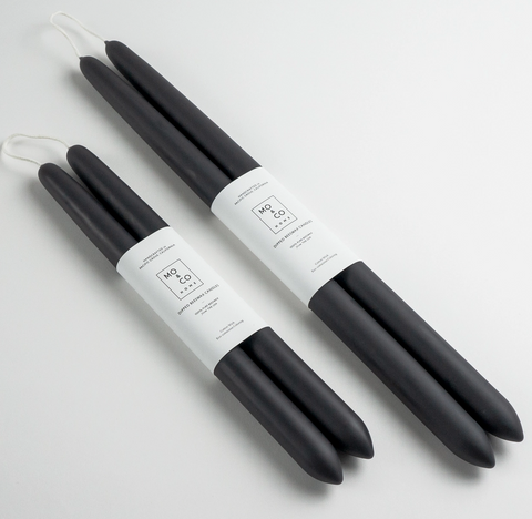 Taper Candle, Charcoal, 2 Sizes