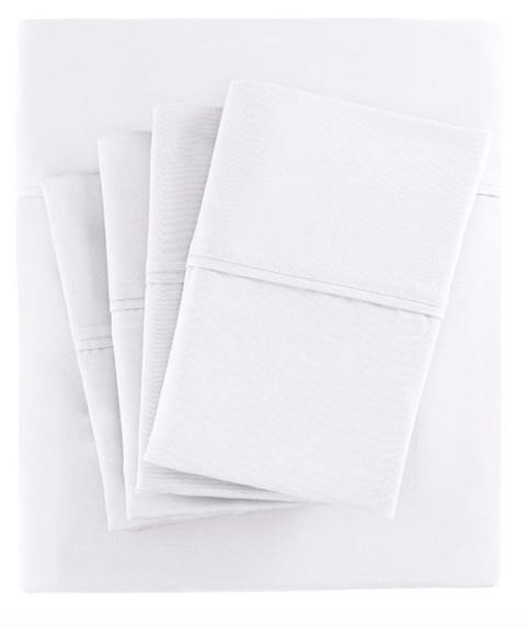 Cotton Blend Sateen Sheet Set, Queen, 3 Colors