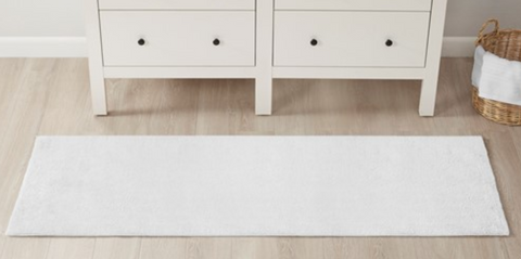 Plume Feather Touch Reversible Bath Rug, White, 2 Sizes