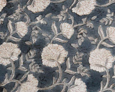 Kota Throw Pillow, Indigo Cement, 14x36