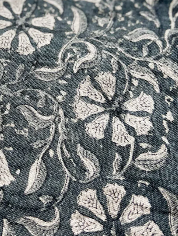 Surana Throw Pillow, Indigo/Blue Grey, 24x24