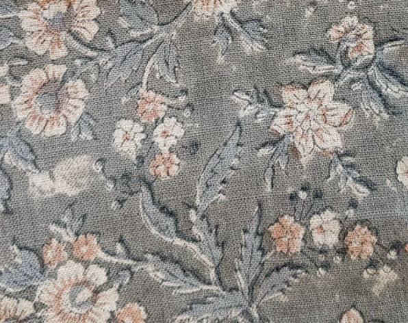 Bagh Throw Pillow, Blue Grey Rose, 24x24