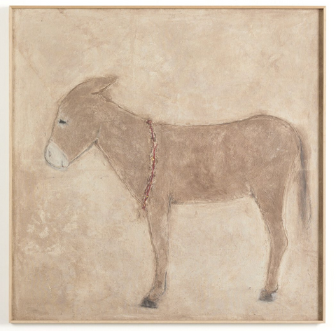 Burro Marron Framed Art, 5 Sizes