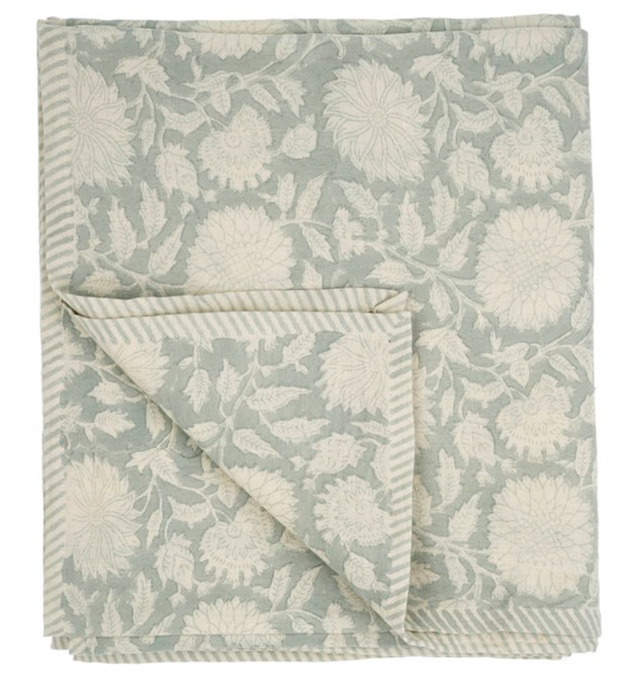 Maeve Block Print Tablecloth, 2 Colors