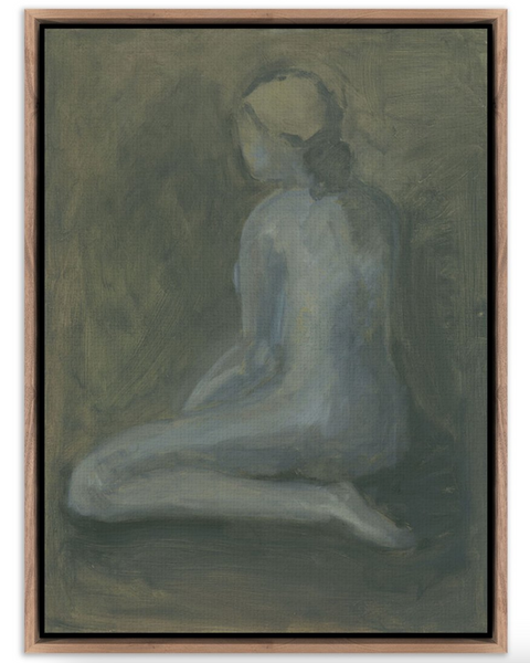 Seated Woman Framed Art, 4 Sizes & 4 Frame Finishes