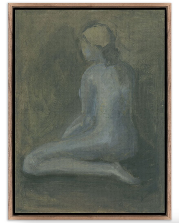 Seated Woman Framed Art, 4 Sizes & 4 Frame Finishes