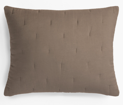 Cartwright Natural-Walnut Brown Sham, Dutch Euro