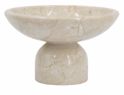 Marble Fruit Bowl, Cream