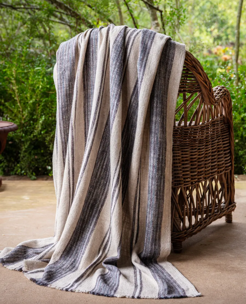 Cornflower Striped Blanket