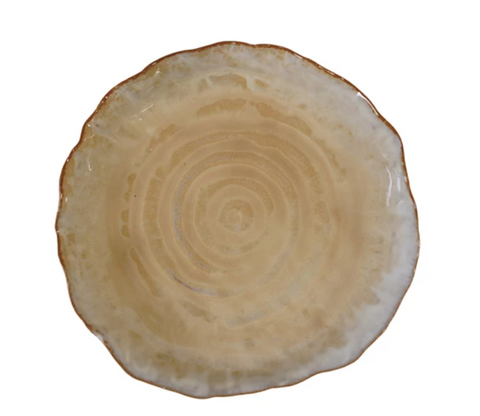 Stoneware Organic Shaped Plate