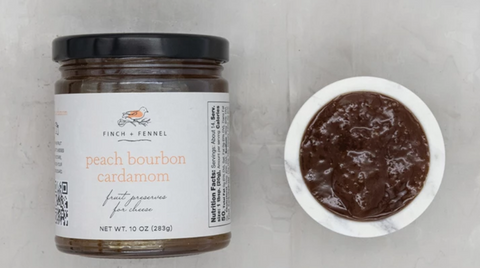 Peach Bourbon Cardamom Fruit Preserves