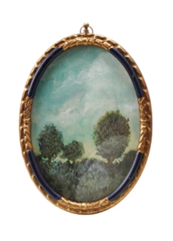 Pewter & Glass Photo Frames w/Art, Style A