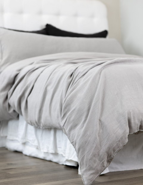 Ranier Grey Linen Duvet Cover, King