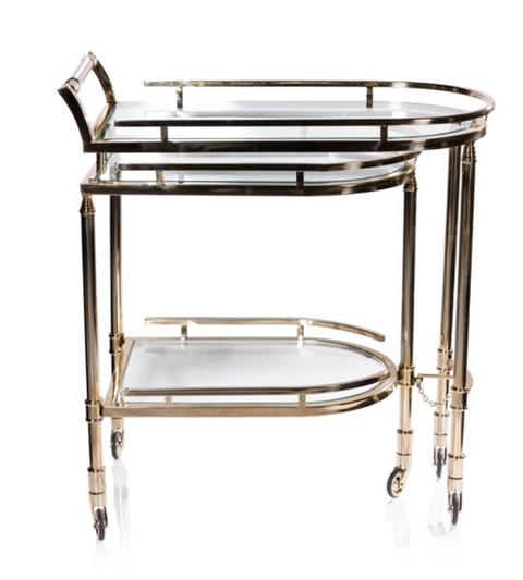 Expandable Gatsby Gold Bar Cart