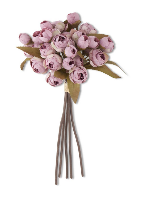 10.5" Mini Ranunculus Bud Bundle, 2 Colors