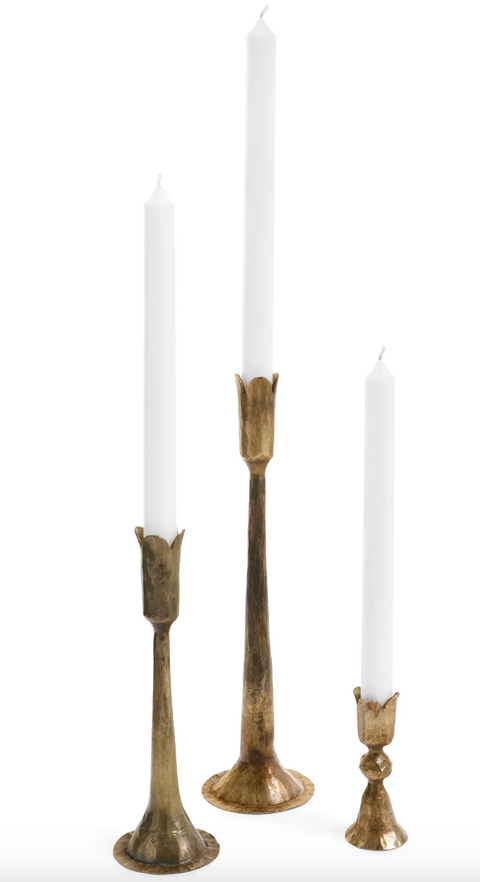Hammered Tulip Shape Candle Holder, 3 Sizes
